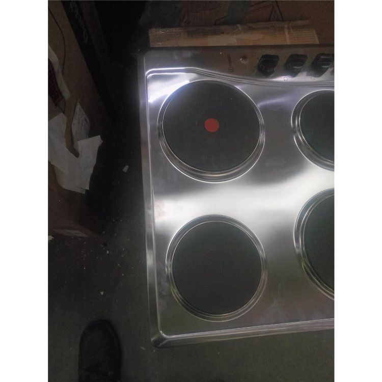 Refurbished Indesit TI60X 60cm Four Zone Solid Plate Electric Hob - Stainless Steel