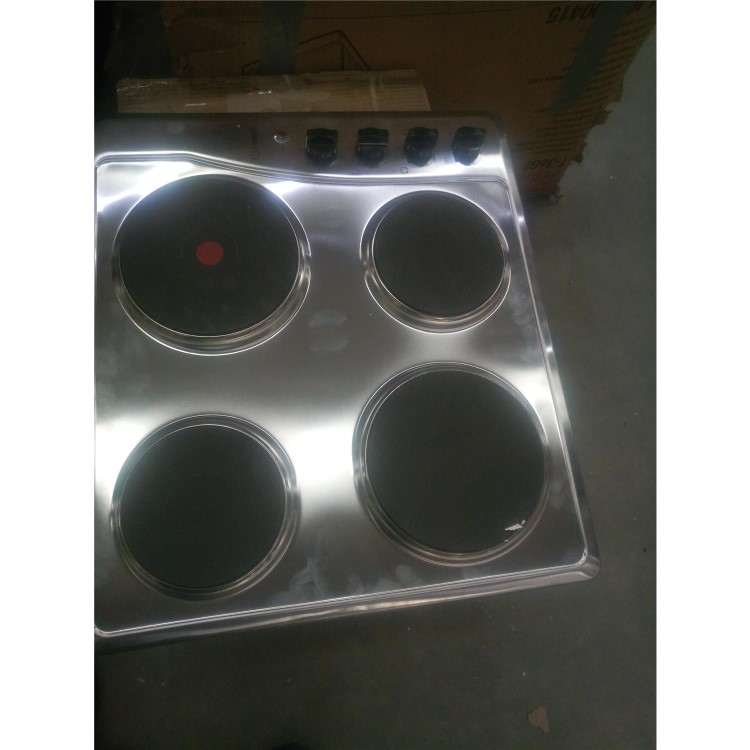 Refurbished Indesit TI60X 60cm Four Zone Solid Plate Electric Hob - Stainless Steel