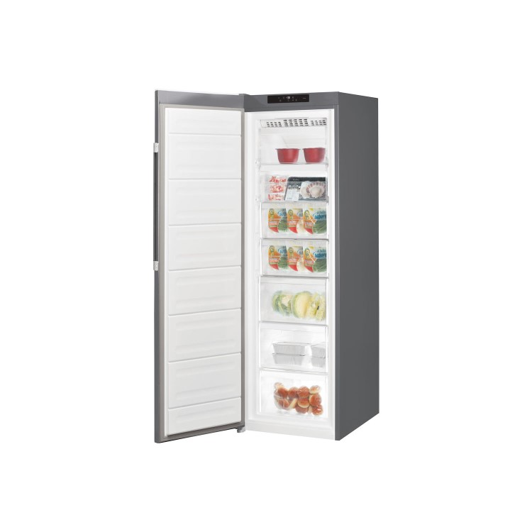 Refurbished HOTPOINT UH8F1CG 260 Litre Freestanding Upright Freezer 188cm Tall Frost Free 59.5cm Wide - Graphite