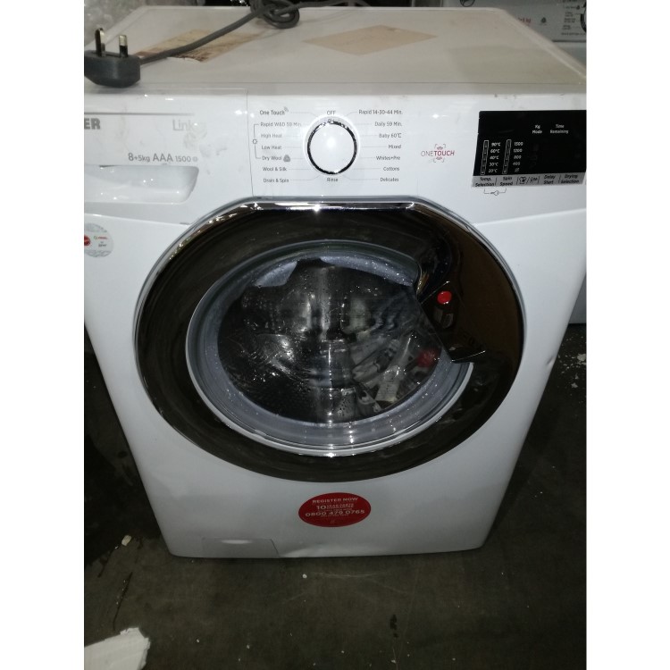 Refurbished Hoover HLW585DC Freestanding 8/5KG 1500 Spin Washer Dryer White
