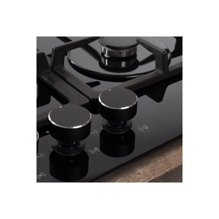 Refurbished Amica AGVH7300BL 70cm 5 Burner Gas Hob Black