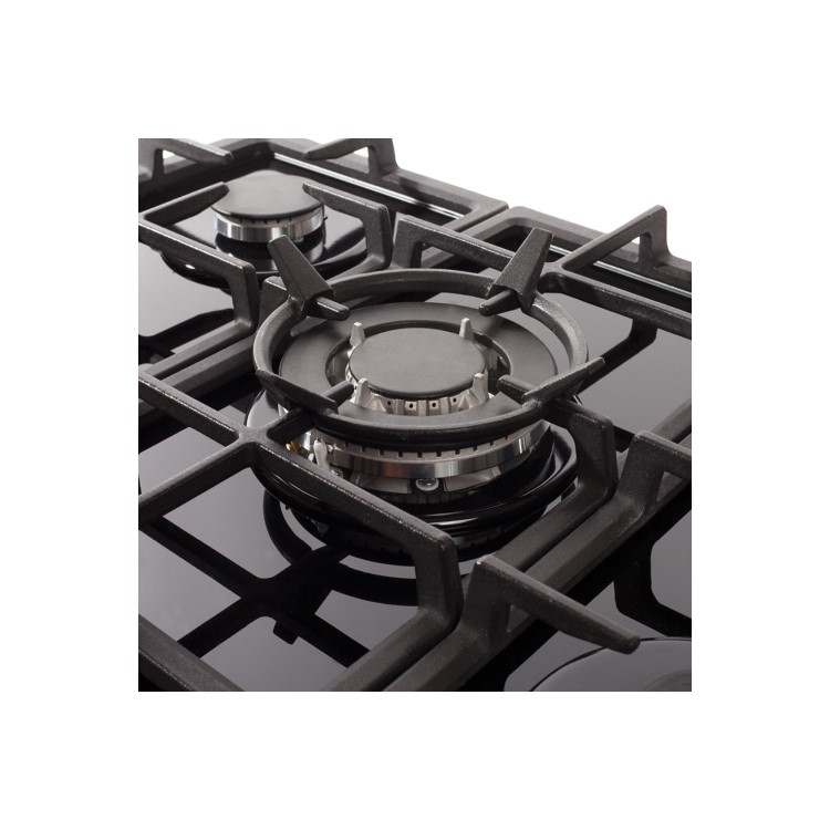 Refurbished Amica AGVH7300BL 70cm 5 Burner Gas Hob Black