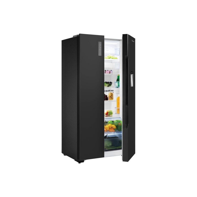 Fridgemaster 514 Litre American Fridge Freezer - Black
