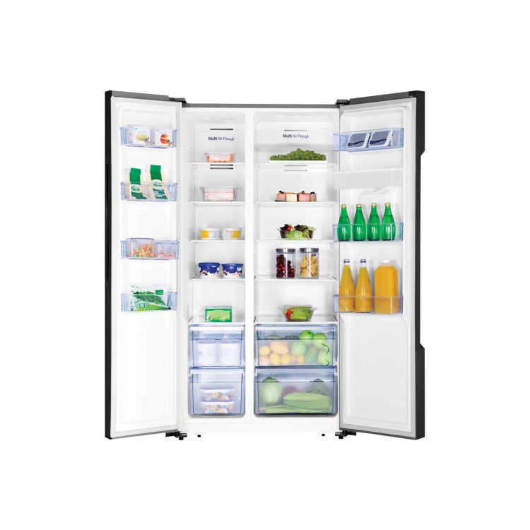 Fridgemaster 514 Litre American Fridge Freezer - Black