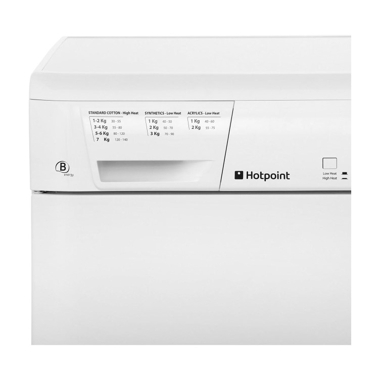 GRADE A2 - Hotpoint FETC70BP Aquarius 7kg Freestanding Condenser Tumble Dryer-White
