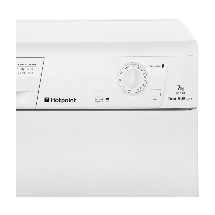 GRADE A2 - Hotpoint FETC70BP Aquarius 7kg Freestanding Condenser Tumble Dryer-White