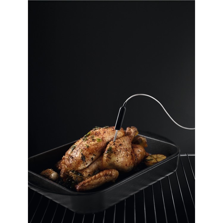 Refurbished AEG 6000 BPS556020M Pyrolytic 60cm Single Built In Electric Oven with Food Sensor Stainless Steel