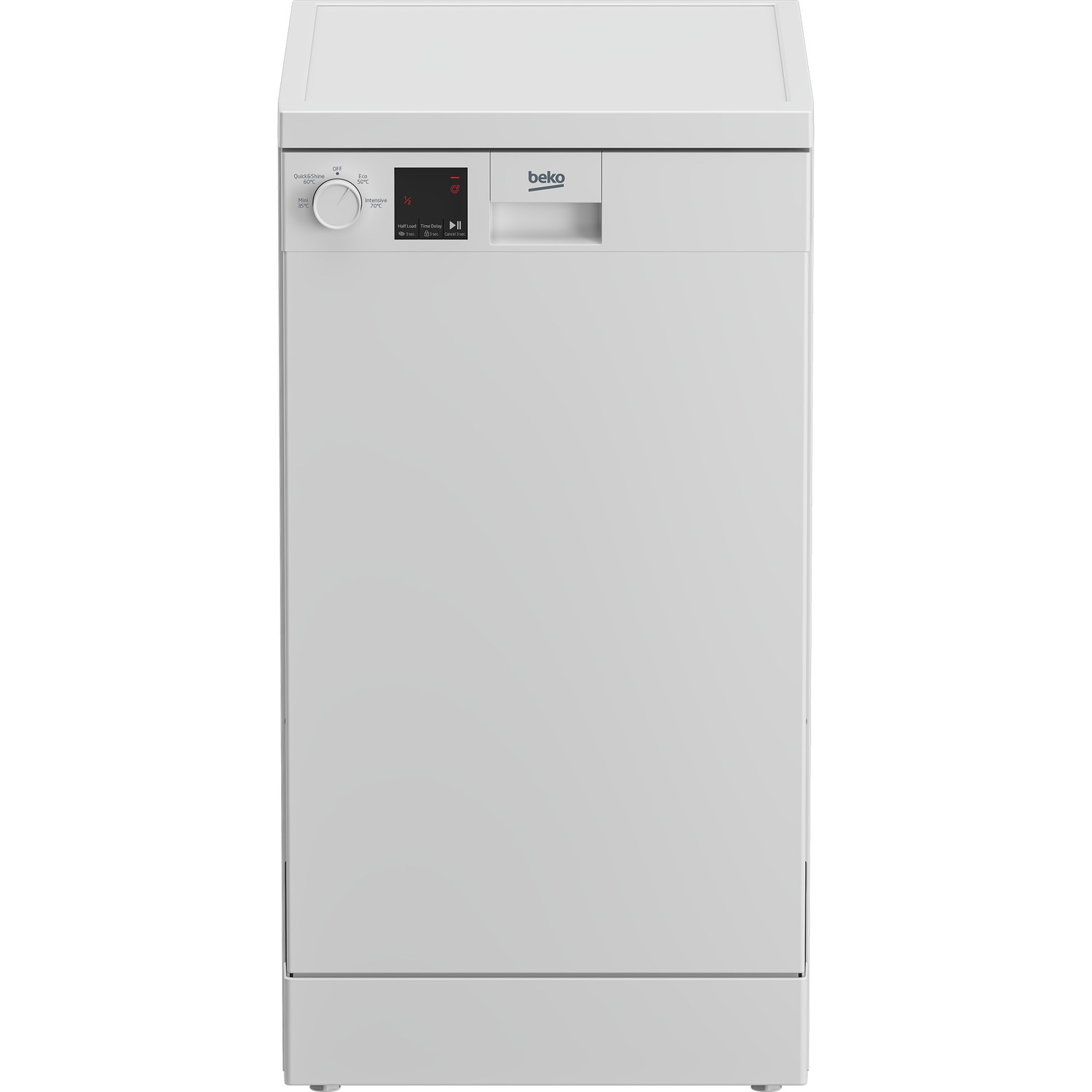 Refurbished Beko DVS04020W Slimline 10 Place Freestanding Dishwasher