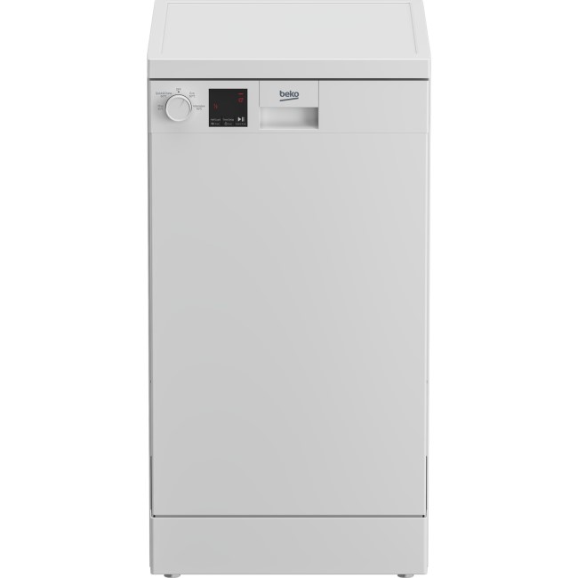 Refurbished Beko DVS04020W 10 Place Slimline Freestanding Dishwasher White