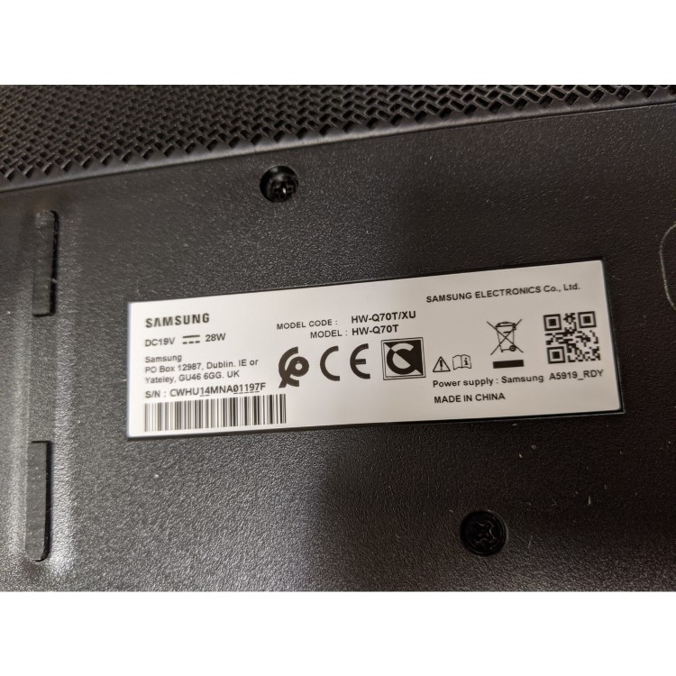 Refurbished Samsung Wireless Flat Soundbar and Subwoofer with Dolby ATOMS Dolby Digital Plus and DTS Digital Surround Sound