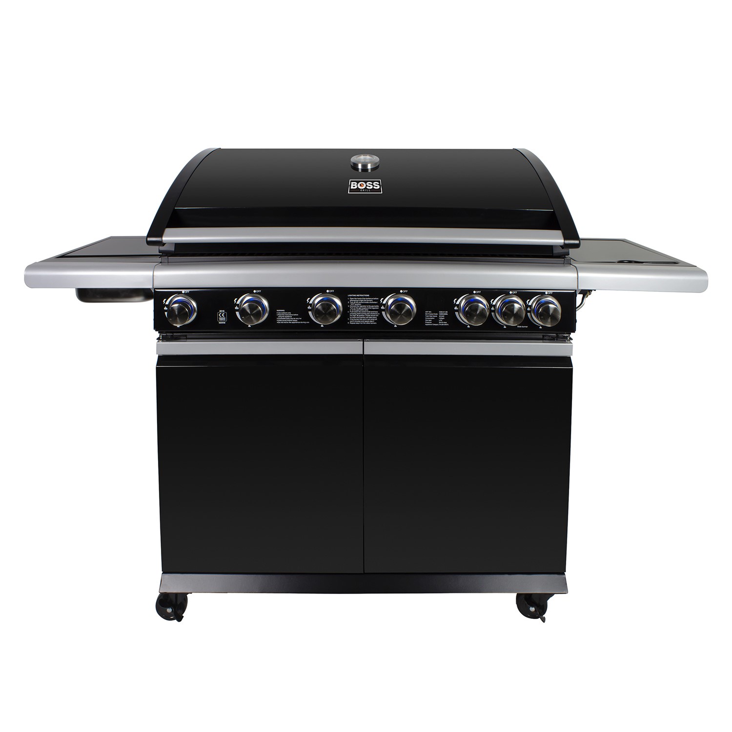 Boss Grill Alabama Elite 6 Burner Gas BBQ in Black