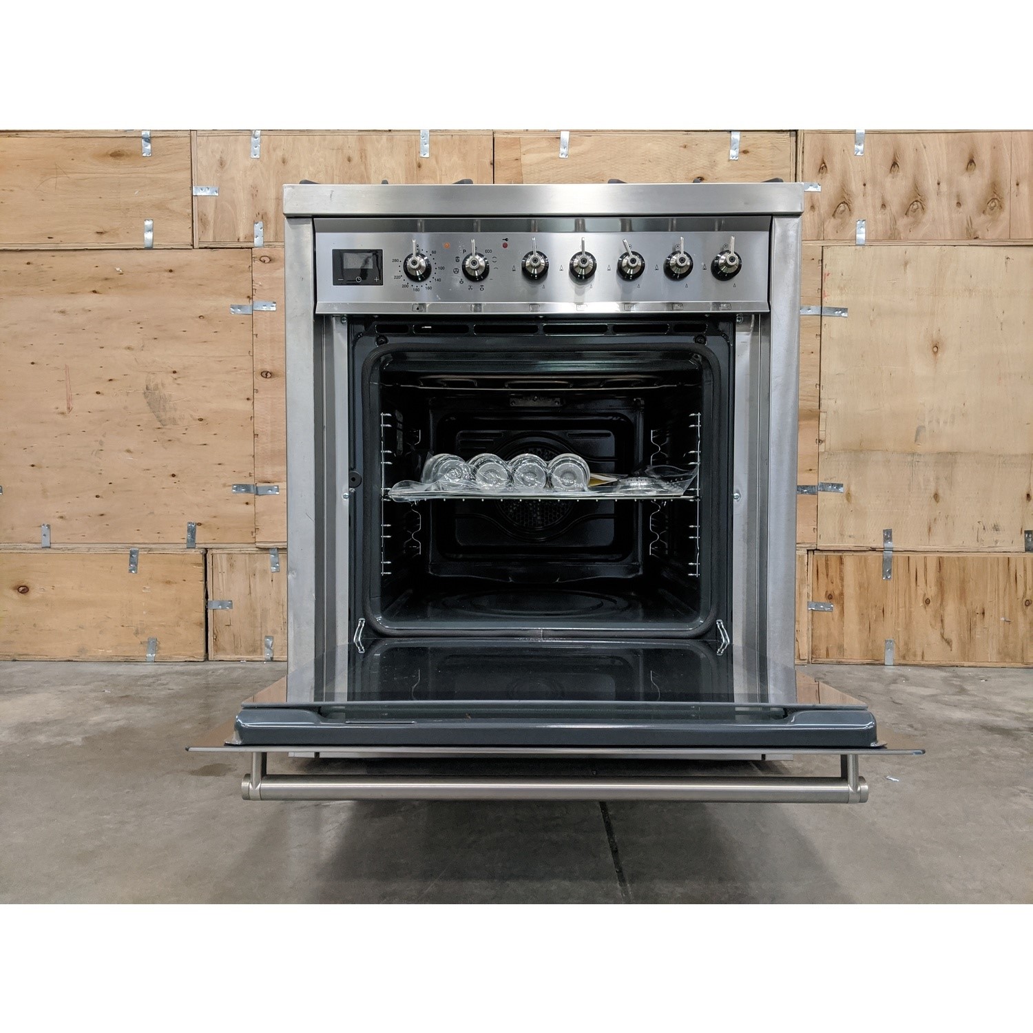 Refurbished Smeg Symphony C7GPX9 70cm Dual Fuel Range Cooker Stainless