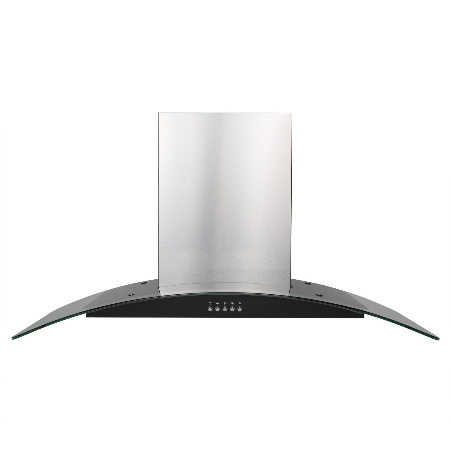 90cm Stainless Steel Curved Glass Chimney Cooker Hood