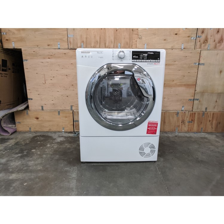 Refurbished Hoover DXOH11A2TCEXM-80 11kg Freestanding Heat Pump Tumble Dryer - White