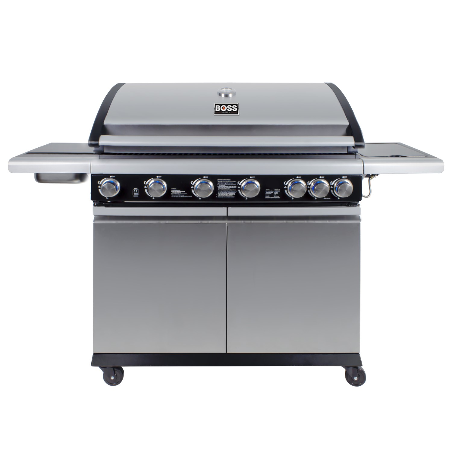 Refurbished Boss Grill Alabama Elite IQBBQ6BSS 6 Burner Gas BBQ with Side Burner Stainless Steel