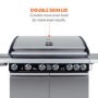 Refurbished Boss Grill Alabama Elite 6 Burner Gas BBQ with Side Burner in Stainless Steel