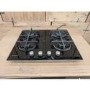 Refurbished Candy CVG6B 60cm Gas on Glass 4 Burner Gas Hob Black