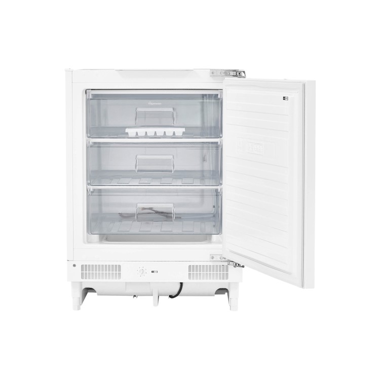 Fridgemaster MBUZ6097M 97 Litre Integrated Under Counter Freezer 60cm Wide - White