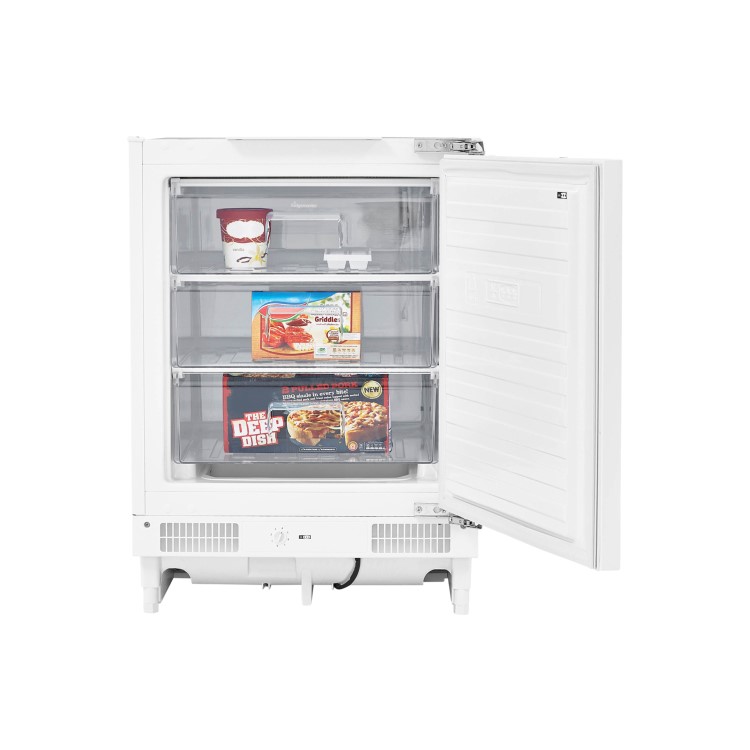Fridgemaster MBUZ6097M 97 Litre Integrated Under Counter Freezer 60cm Wide - White