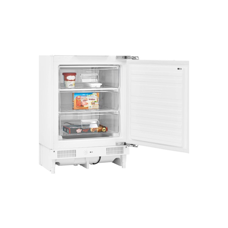 Fridgemaster MBUZ6097M 97 Litre Integrated Under Counter Freezer 60cm Wide - White