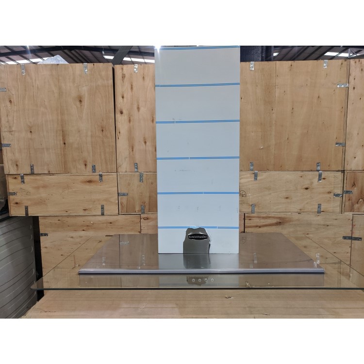 Refurbished Rangemaster RMHDT100SS 100cm Stainless Steel Glass Chimney Cooker Hood