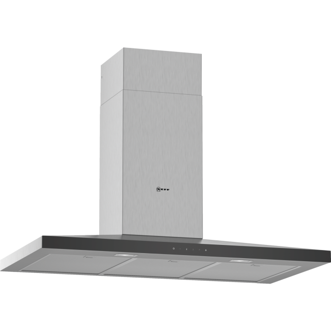 GRADE A1 - Neff D94QFM1N0B N50 90cm Low Profile Chimney Cooker Hood - Stainless Steel