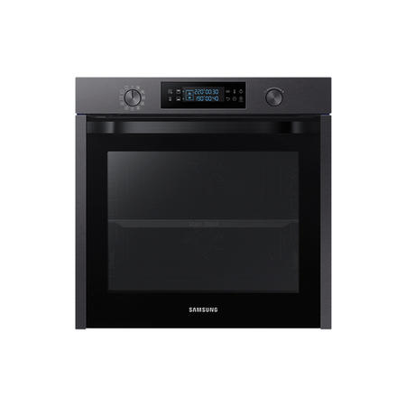 GRADE A3 - Samsung NV75K5571RM 75L Dual Cook Pyrolytic Electric Single Oven - Matt Black