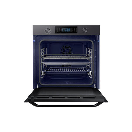GRADE A3 - Samsung NV75K5571RM 75L Dual Cook Pyrolytic Electric Single Oven - Matt Black