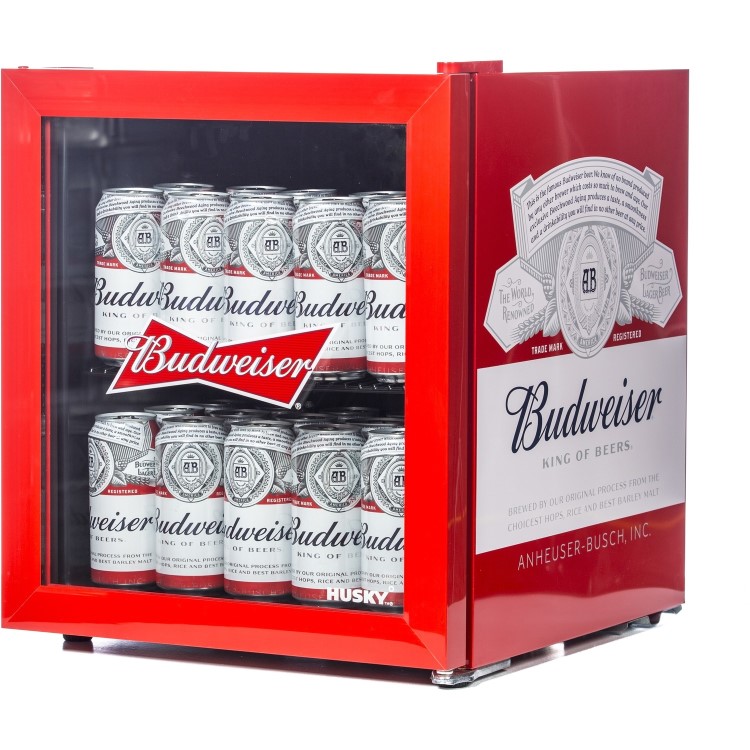 Refurbished Husky HU225 Mini Fridge/Drinks Cooler - Budweiser