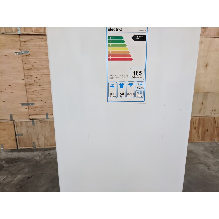 Refurbished electriQ 7.5kg 1200rpm Freestanding Top Loading Washing Machine - White