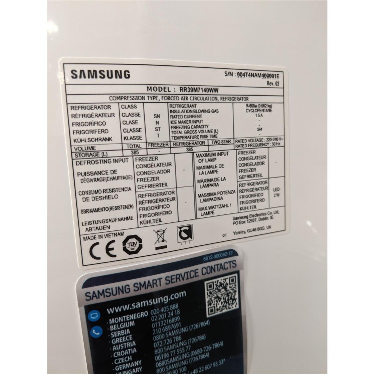 Refurbished Samsung RR39M7140WW Freestanding 385 Litre Tall Fridge White