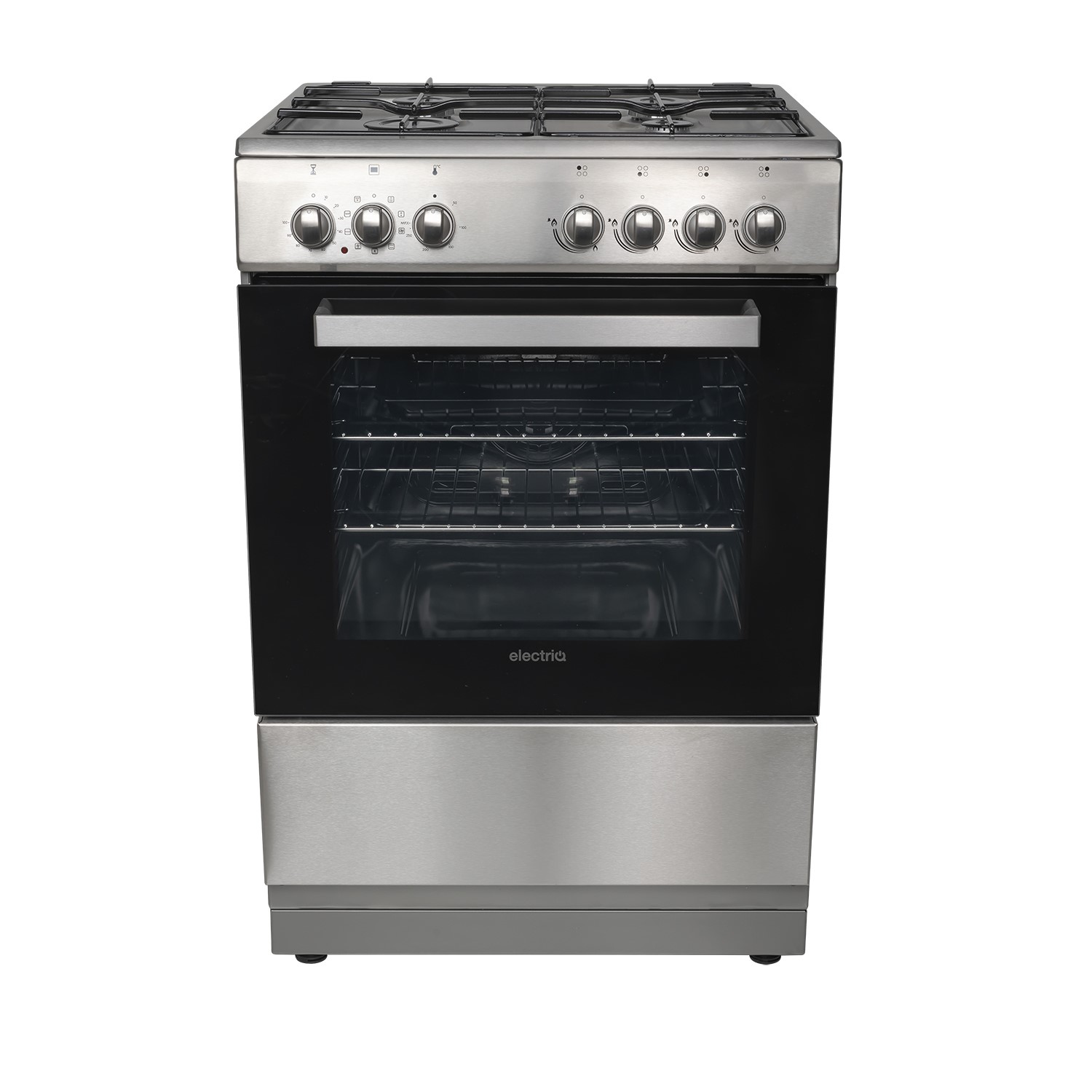 Refurbished electriQ EQDFSC60 60cm Dual Fuel Cooker Stainless Steel