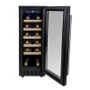 electriQ 19 Bottle Freestanding Under Counter Wine Cooler Single Zone 30cm Wide 82cm Tall - Black