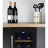 Refurbished electriQ EQ30WINEBL Freestanding 19 Bottle Single Zone Wine Cooler Black