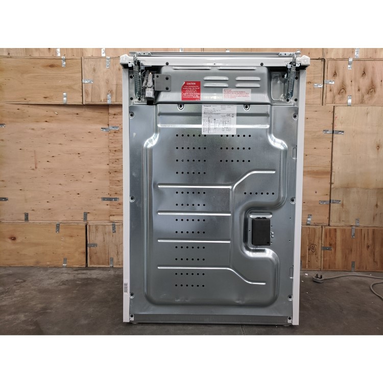 Refurbished Hotpoint Harrogate CH60DHWF 60cm Double Oven Dual Fuel Cooker with Lid White