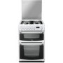 Refurbished Hotpoint Harrogate CH60DHWF 60cm Double Oven Dual Fuel Cooker with Lid White