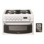 Refurbished Hotpoint Harrogate CH60DHWF 60cm Double Oven Dual Fuel Cooker with Lid White