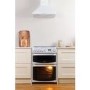 Refurbished Hotpoint Harrogate CH60DHWF 60cm Double Oven Dual Fuel Cooker with Lid White
