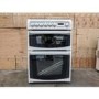 Refurbished Hotpoint Harrogate CH60DHWF 60cm Double Oven Dual Fuel Cooker with Lid White