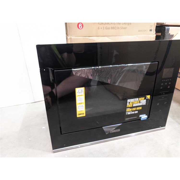 Refurbished Zanussi ZMBN4SX Serie 20 Built In 25L 900W Microwave Black