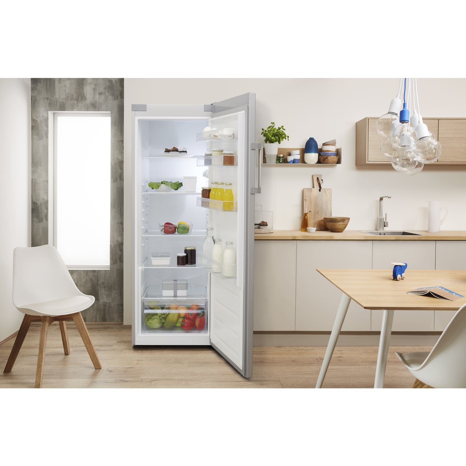 INDESIT SI61W 342 Litre Freestanding Larder Fridge 167cm Tall A+ Energy Rating 60cm Wide White