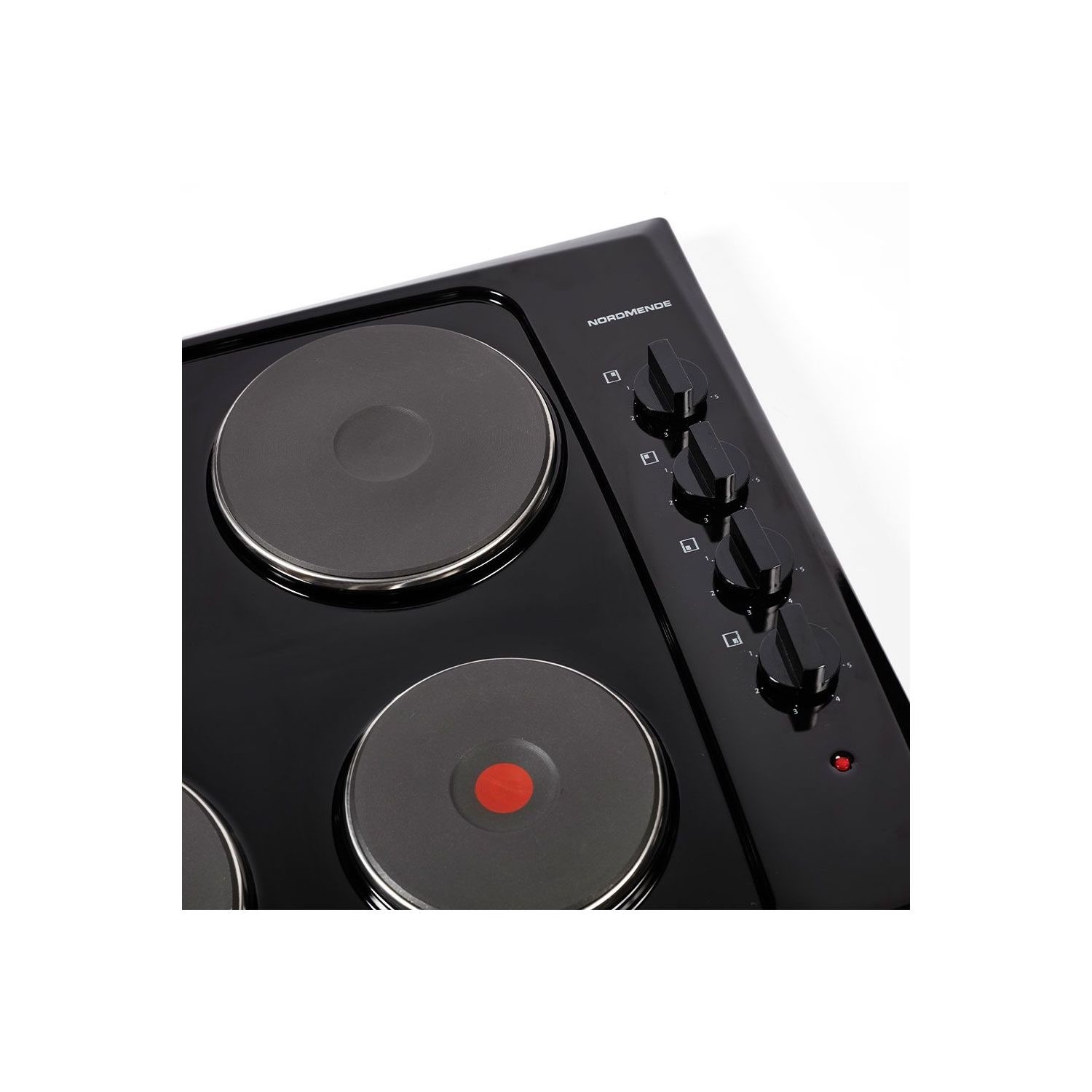 Nordmende HE62BL 60cm Solid Plate Electric Hob Black Appliances Direct