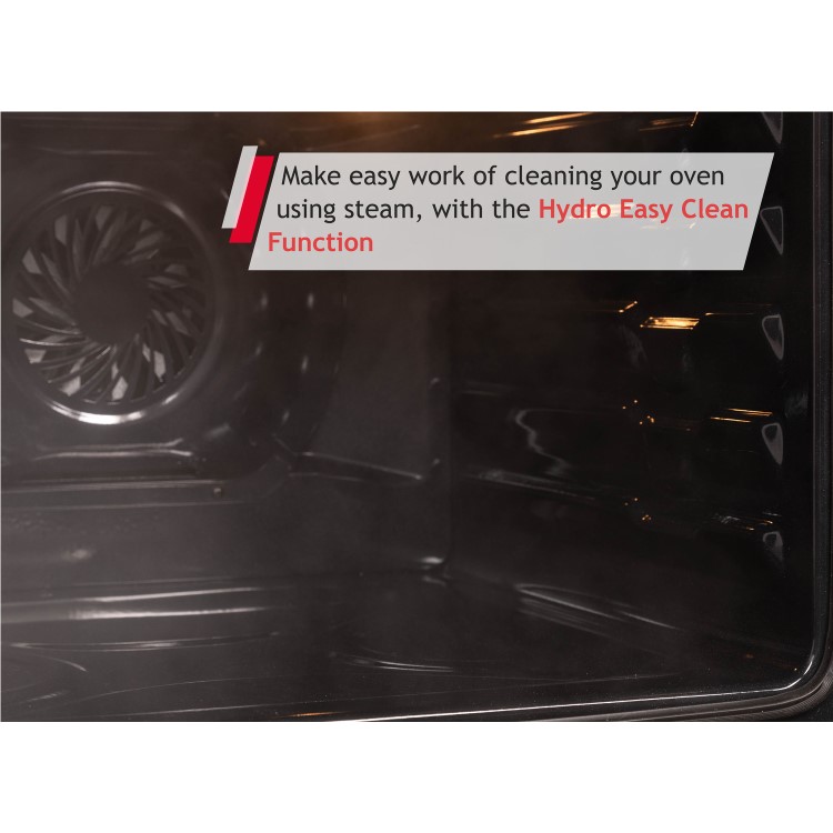 Refurbished Hoover H-OVEN 300 HO9DC3UB308BI 60cm Double Built In Electric Oven Black