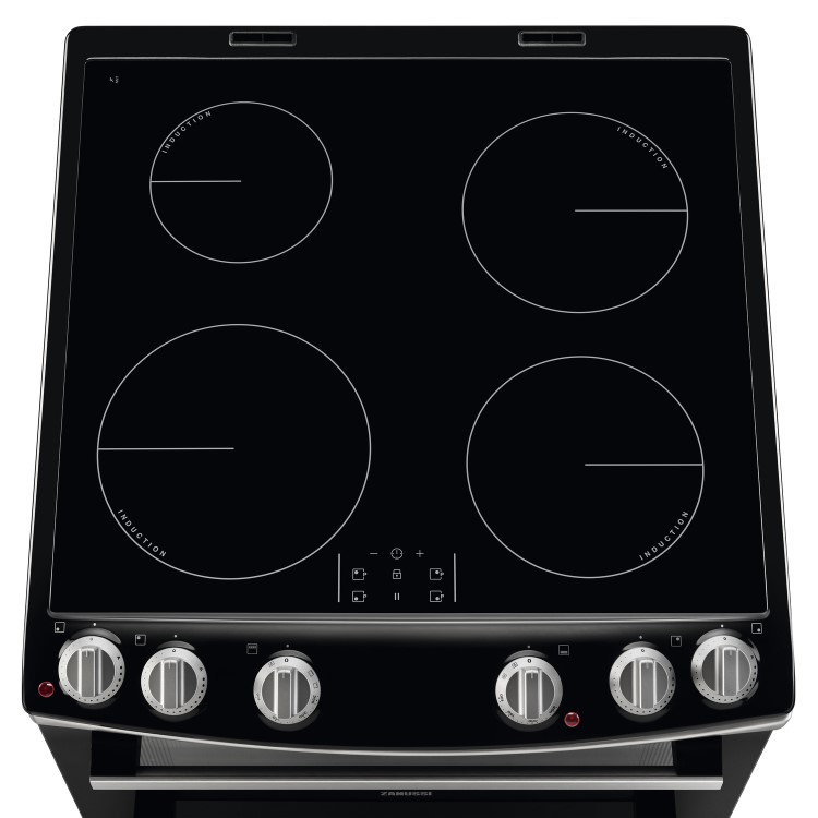 Zanussi 60cm Double Oven Electric Cooker with Induction Hob - Stainless Steel