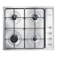 Refurbished Smeg Cucina S64S 60cm 4 Burner Gas Hob Stainless Steel Refurbished Smeg Cucina S64S 60cm 4 Burner Gas Hob Stainless Steel