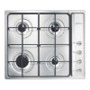 Smeg S64S Cucina 60cm Stainless Steel 4 Burner Gas Hob with New Style Controls