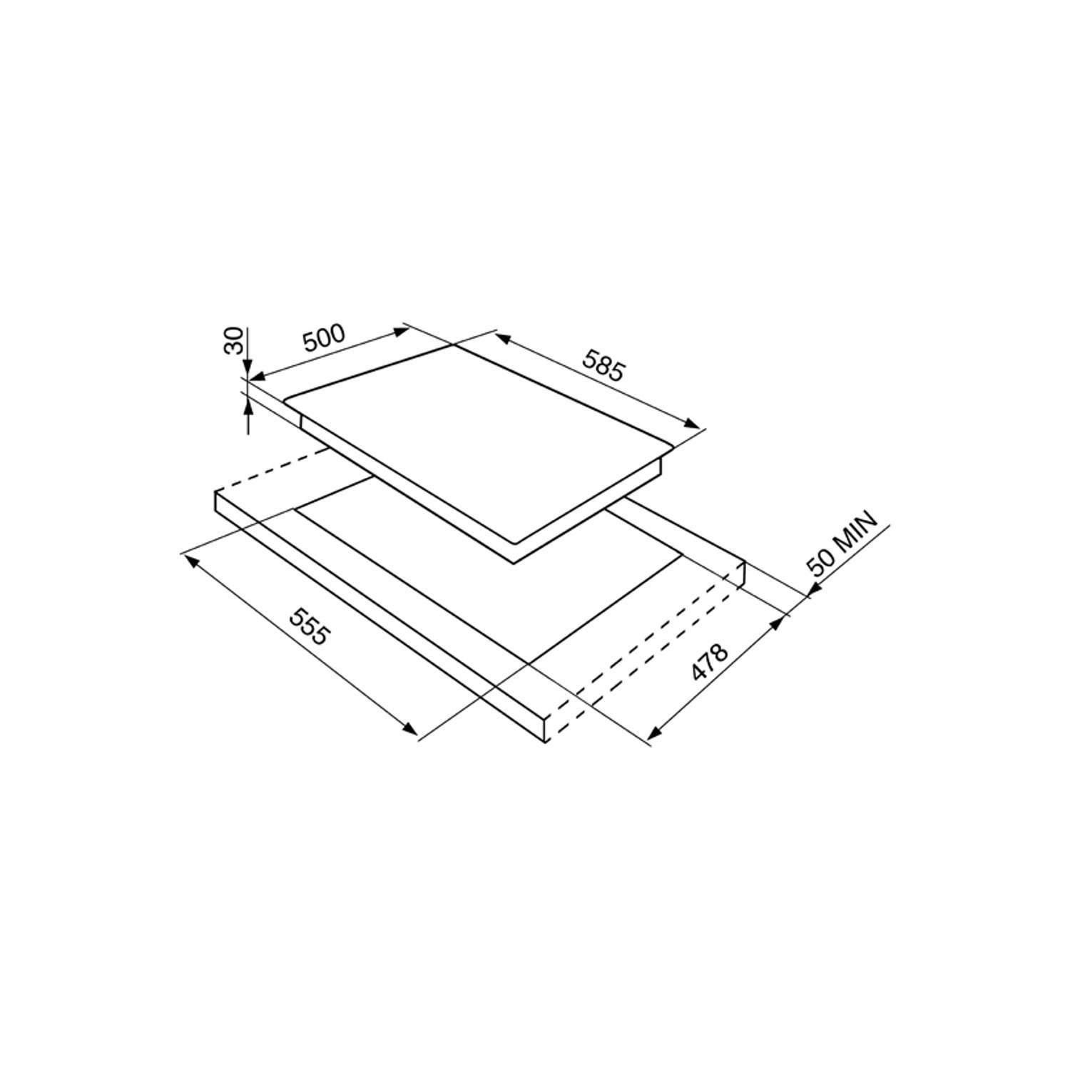 Smeg S64S Cucina 60cm 4 Burner Gas Hob - Stainless Steel Smeg S64S Cucina 60cm 4 Burner Gas Hob - Stainless Steel