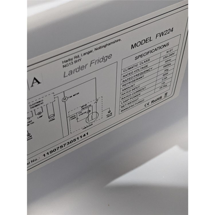 Refurbished CDA FW224 Integrated Under Counter 135 Litre Larder Fridge