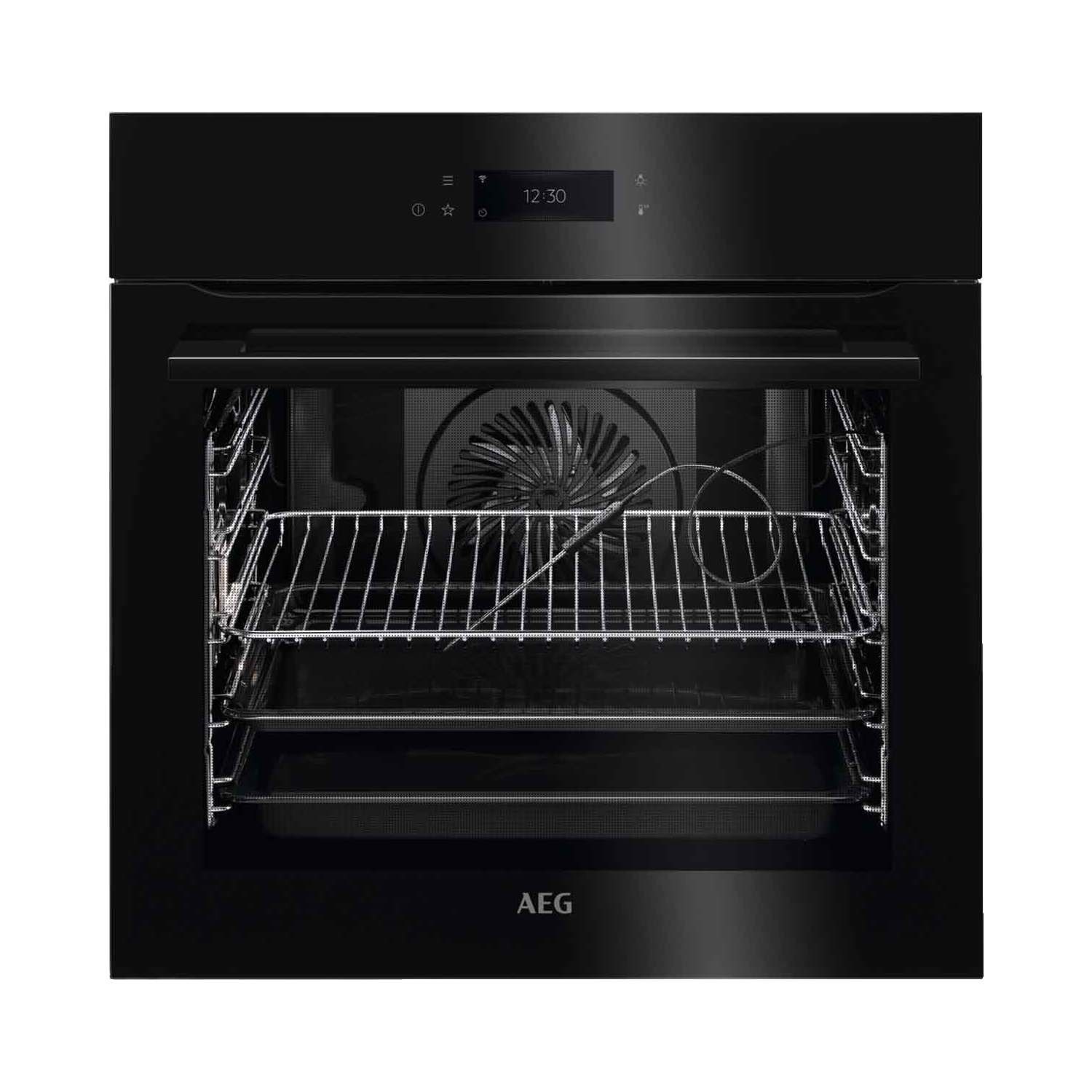 Refurbished AEG BPK748380B 60cm Single Built In Electric Oven Black