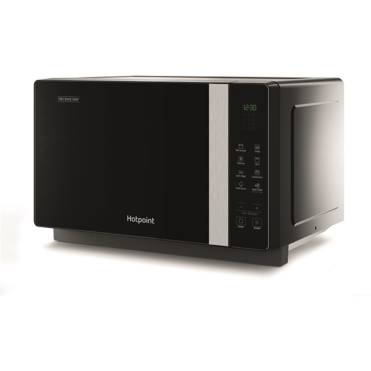 Hotpoint Xtraspace Flatbed 20L Microwave Oven With Grill & Crisp Function - Black